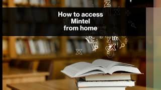 How to access Mintel from home [upl. by Hcone625]