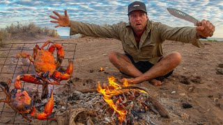 UN CANGREJO DE LODO GIGANTE – Pescando y ACAMPANDO a solas en la llanura [upl. by Eentirb]