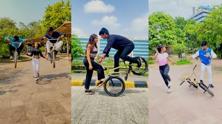 BMX Cycle Stunt  New bmx cycle stunt tik tok video  BMXCycleStunt​ [upl. by Suiramad]