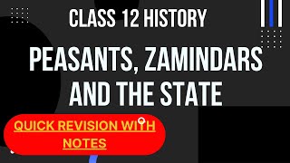 Peasants Zamindars and the State Chapter 8 notes  Class 12 History NCERT successlearning [upl. by Liman626]