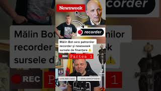 Mălin Bot cere patronilor recorder și newsweek sursele de finanțare⚠️malinbot stiri recorder fyp [upl. by Hsitirb]