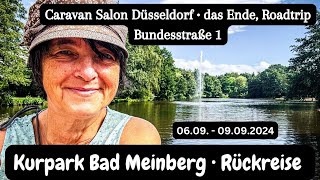 Vlog 196 Rückreise vom Caravan Salon Düsseldorf • Kurpark Bad Meinberg • Bundesstraße 1 • Stellplatz [upl. by Edme]