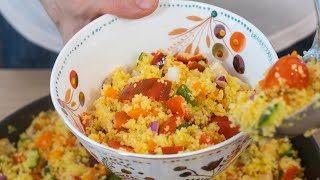 COUS COUS DI VERDURE  ricetta pronta in 20 minuti  con o SENZA CARNE [upl. by Barnum279]