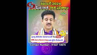 Meena Rasi Phalithalu November 2024  Pisces Monthly Horoscope in Telugu  మీన రాశి నవంబర్ 2024 [upl. by Annet866]