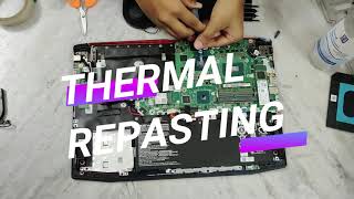 Acer Predator Helios 300  Disassemble CPU Fan Change Thermal Repasting Fix Heating Issues Laptop [upl. by Klehm126]