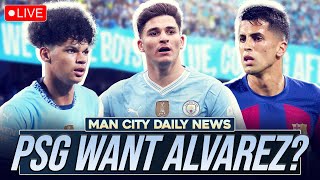 PSG TO STEP UP ALVAREZ INTEREST  MAN CITY TRANSFER NEWS [upl. by Lunn712]