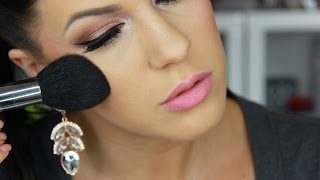 STILA In The Light Palette  Makeup Tutorial  Copper amp Gold Eyes Pink Lips [upl. by Asiulana]