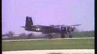 B26 Crashes After Engine Failure During Take Off Roll at 1993 Kankakee Air Festival [upl. by Hairas]