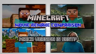 Minecraft Movie Trailer Animated Remake Comparison  QDandy vs Alumio vs 12th Hour vs Original [upl. by Stclair]