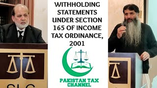 WITHHOLDING STATEMENTS UNDER SECTION 165 OF INCOME TAX ORDINANCE 2001 [upl. by Nedrah233]