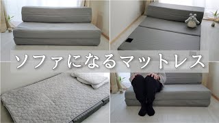 【ミニマリスト】ベッドなしニトリのソファになるマットレスを紹介【3way】 [upl. by Ima]