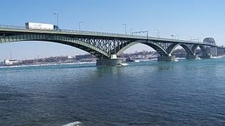 Canada  USA border crossing Peace Bridge [upl. by Airehs]