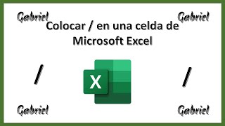 Colocar una diagonal slash  en una celda de Excel 365 [upl. by Acalia]