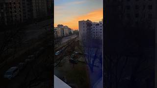 Timelapse Warszawa Aleja Wilanowska i wschód słońca 🌅 [upl. by Strawn]