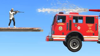 FIRETRUCKS VS SNIPERS GTA 5 Funny Moments [upl. by Mansur]