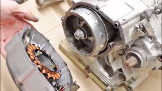 Yamaha YBR XT 125 Flywheel  stator and rotor removal [upl. by Eibur]