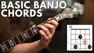 BASIC BANJO CHORDS  Beginner 5String Banjo Lesson [upl. by Etiuqram171]