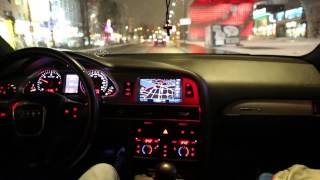 Nachtfahrt durch Hamburg im Audi A6 270PS gefilmt mit Canon 5D MKIII amp 2470 28L [upl. by Huntington]