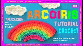 DIY Cómo Tejer un Arcoiris Básico a Crochet Aplicación Tutorial por Maricita Colours [upl. by Madancy648]