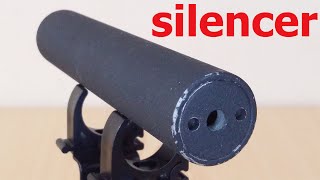 silencer for shooting with 22 caliber ammo  View parts  how it works [upl. by Hgeilyak]