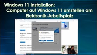 Windows 11 Installation Computer auf Windows 11 umstellen am ElektronikArbeitsplatz [upl. by Ymrej965]