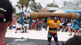 WSM 2019 DAY 2 Hafþór Björnsson vs Rob Kearney Overhead Press Kearney back view only Unedited [upl. by Bevash117]