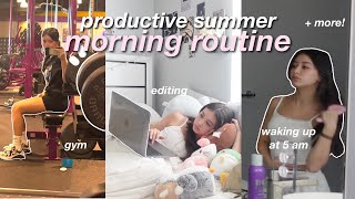 PRODUCTIVE SUMMER MORNING ROUTINE [upl. by Baugh]