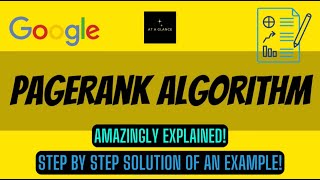 PageRank Algorithm  Solved Example  Link Analysis  Big Data Analytics Tutorial bigdata [upl. by Puttergill]