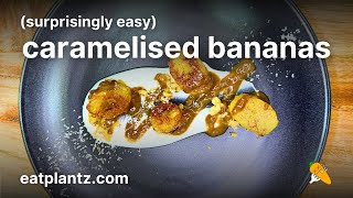 How to turn bananas into a GOURMET DESSERT 🍌 [upl. by Dygal]