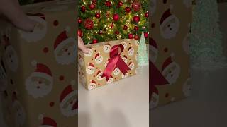 🎀✨🎶 Keep it SIMPLE easy wrapping with a ribbon 😍 christmas giftwrapping shorts [upl. by Oiragelo]