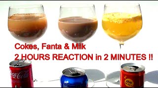 What Happen when mixing CocaCola Pepsi Cola and Fanta with Milk [upl. by Kohcztiy165]