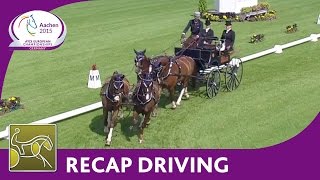 Recap Driving Dressage Day 1  Aachen  FEI European Championships 2015 [upl. by Whale735]