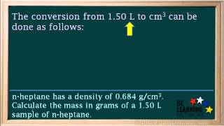 WCLN Calculating Mass from Density and volume  Chemistry [upl. by Alaet305]