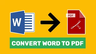 How To Convert a Word documents to PDF  3 Best Ways [upl. by Baudin]