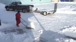 Upper Peninsula Yooper Scooper in Ishpeming MI record snow fall 2014 [upl. by Kerry]