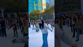 Ice skating in New York Midtown 🇺🇸🏙️ newyork [upl. by Niwre]