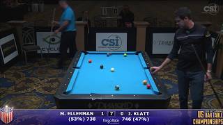 2017 US Bar Table Championships 10Ball Mitch Ellerman vs Jason Klatt [upl. by Adaner320]