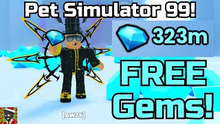 🔴Pet Sim 99💎FREE GEMS FOR ALL💎 Giving Back To YOU  77K Subs  10M GEM GIVEAWAY  roblox [upl. by Ynabla]