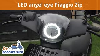 LED angel eye inbouwen in een Piaggio Zip  Sneak Preview  Montagevideo  De Scooter Shop [upl. by Chandra]