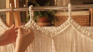 HOW TO MAKE A MACRAME CURTAIN remmacrame macrame [upl. by Neliak733]