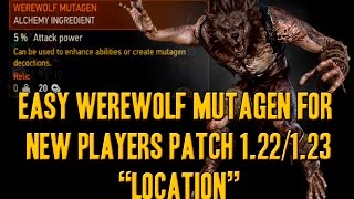 The witcher 3 Easy Werewolf Mutagen quotlocationquot patch 1 22 123131pcps4xbox one [upl. by Nuajed]