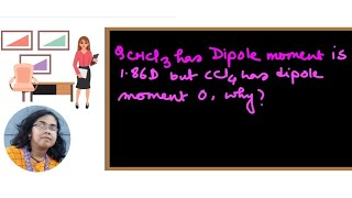 CHCl3 has dipole moment 184 D but CCl4 has zero dipole moment  why wbset chemistry science [upl. by Tifanie]