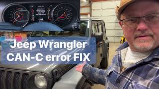 Jeep wrangler CANC canbus error FIX  replace STAR connector [upl. by Nylloc]