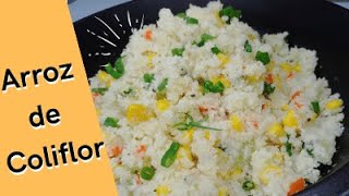 ARROZ de COLIFLOR receta fácil y con pocos ingredientesvegabby [upl. by Amaral825]