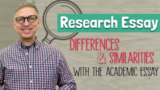 Research Essay  Differences from the Academic Essay [upl. by Ayotas]