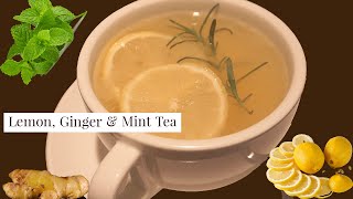 How to make Lemon Ginger Tea with MintGinger Lemon Tea Recipe Immunity Booster Recipe Herbal tea [upl. by Accebor244]