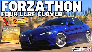 Forza horizon 5How to complete Weekly Forzathon FOUR LEAF CLOVERPlaylist rewards amp Forzathon shop [upl. by Ivgnout]