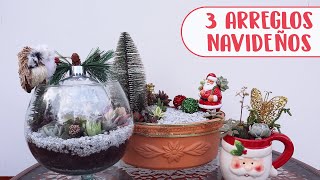 Arreglos de suculentas NAVIDEÑO Paso a paso│Candy Bu [upl. by Carlye]