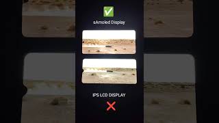 Lcd Display vs Super Amoled Display Comparison Black Colour Test shorts display smartphone [upl. by Wetzell]