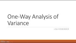 ANOVA the F test [upl. by Stacee]